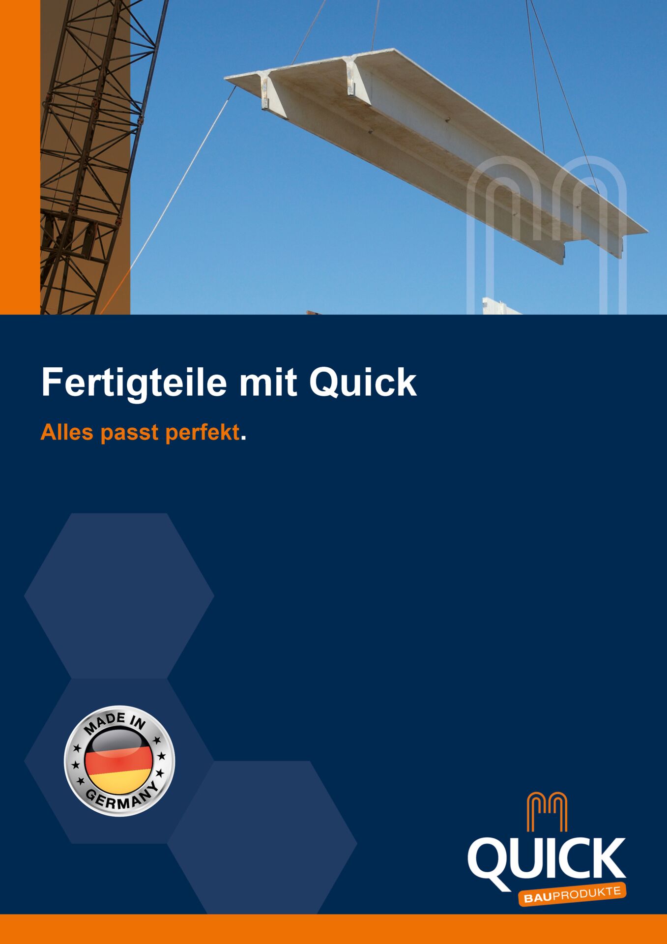 Titelseite der Broschüre Quick-Fertigteilwerke
